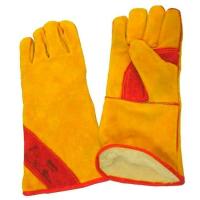 Краги спилковые усиленные утепленные (желтые)