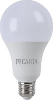 Лампа светодиодная LL-R-A80-20W-230-3K-E27 (груша, 20Вт, тепл., Е27) Ресанта, шт		