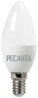 Лампа светодиодная LL-R-C37-5W-230-3K-E14 (свеча, 5Вт, тепл., Е14) Ресанта, шт		