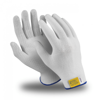 Перчатки нейлоновые обливные полиуретаном Manipula (белые), размеры: M, L, XL
