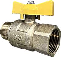 Вентиль газовый AOSKER (ф15) 1/2" НР/ВН с ручкой-бабочкой