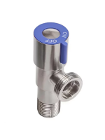 Кран угловой хромированный AOSKER (ф15х15) 1/2"х1/2" НР/ НР с отражателем