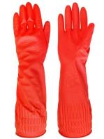 Перчатки резиновые утепленные красные