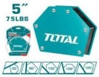 TAMWH75056 - "ТОТАL" магнитный уголок для сварки Углы: 30°,45°,60°,75°,90°,105°,120°,135°,150°, тяга 34,01кг