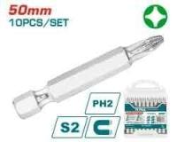 TAC16PH223 - "ТОТАL" Биты кованные 10шт PH2,50мм