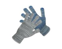 Перчатки трикотажные х/б с ПВХ 4-х нитка (серые)