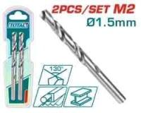 TAC1200152 - "ТОТАL" Сверло по металлу М2, HHS, 130°, 1,5мм.