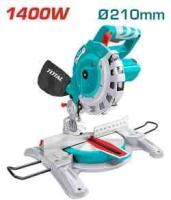 TS42142107 - "ТОТАL" Пила торцовочная 1400Вт, 210х25.4мм, напряжение 220-240В~50/60Гц.