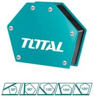 TAMWH25036 - "ТОТАL" магнитный уголок для сварки Углы: 30°,45°,60°,75°,90°,105°,120°,135°,150°, тяга 11,33кг