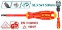 THTIS6150 - "ТОТАL" отвёртка диэлектрическая SL6.5x150 1000v