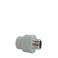Муфта PPR с Нар. Резьбой    (нержавейка)S20x1/2Mбелый