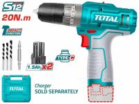 TIDLI12202 - "ТОТАL" Аккумуляторный ударный шуруповёрт 12V, заряд Type-C