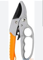 Секатор, 200мм.,возвратная пружина,храповый механизм,тефлоновое покр.,металл.обрезиненные рукоятки В		