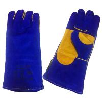  Краги спилковые пятипалые Blue Welder (кевлар)