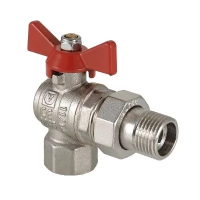 Вентиль разборный угловой AOSKER (ф15) 1/2" НР/ВР с ручкойбабочкой