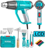 TB200561 - "ТОТАL" Фен технический с цифровым дисплеем в кейсе  2000Вт, 50/50-600/50-600°С