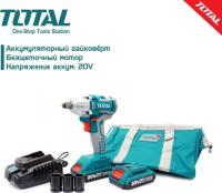 TIWLI2001 - "ТОТАL" Аккумуляторный Li-ion гайковёрт 20вольт