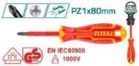 THTISPZ180 - "ТОТАL" отвёртка диэлектрическая PZ1x80, 1000v.