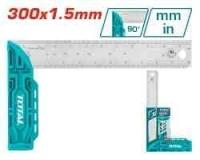 TMT61126 - "ТОТАL" Линейка угольник 300мм, ширина 40мм.