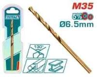 TAC11206501 - "ТОТАL" Сверло по металлу кобальтовое, материал M35 HSS-Co, 6.5мм.