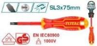 THTIS3075 - "ТОТАL" отвёртка диэлектрическая SL3.0x75 1000v