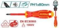 THTISPH180 - "ТОТАL" отвёртка диэлектрическая PH1x80 1000v