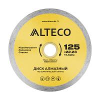 Диск алмазный по керамической плитке сплошной 125*22,23 ALTECO