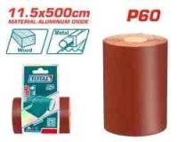 TAC06065 - "ТОТАL" Шлифовальная наждачная бумага 11.5x500см, P60 (рулон) 