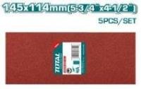 TAC74914112 - "ТОТАL" Набор шлифовальных листов 5шт, 145x114mm, P80 P120.