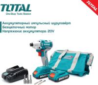 TIRLI2002 - "ТОТАL" Аккумуляторный импульсный Li-ion шуруповёрт 20вольт