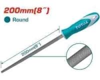 THT91386 - "ТОТАL" Напильник круглый 200мм, сталь T12.