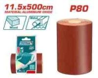 TAC08065 - "ТОТАL" Шлифовальная наждачная бумага 11.5x500см, P80 (рулон) 